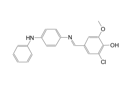 phenol, 2-chloro-6-methoxy-4-[(E)-[[4-(phenylamino)phenyl]imino]methyl]-