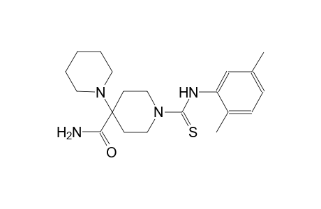 1'-((2,5-dimethylphenyl)carbamothioyl)-[1,4'-bipiperidine]-4'-carboxamide