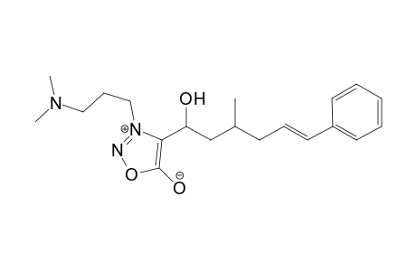 3-[3-(Dimethylamino)propyl]-4-[(1-hydroxy-3-methyl-6-phenyl)-5-hexenyl]sydnone