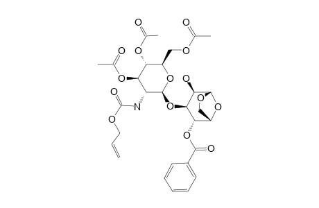 3-O-(3,4,6-TRI-O-ACETYL-2-ALLYLOXYCARBONYLAMINO-2-DESOXY-BETA-D-GLUCOPYRANOSYL)-1,6-ANHYDRO-4-O-BENZOYL-BETA-D-MANNOPYRANOSE