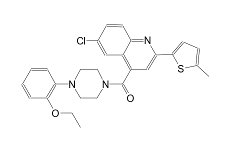 6-chloro-4-{[4-(2-ethoxyphenyl)-1-piperazinyl]carbonyl}-2-(5-methyl-2-thienyl)quinoline