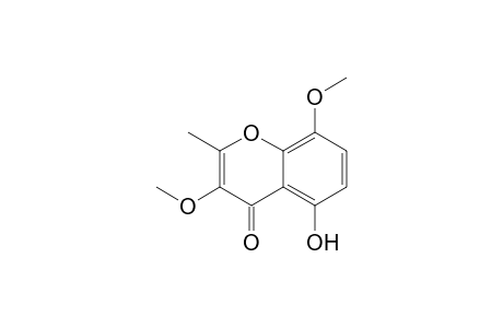 4H-1-Benzopyran-4-one, 5-hydroxy-3,8-dimethoxy-2-methyl-