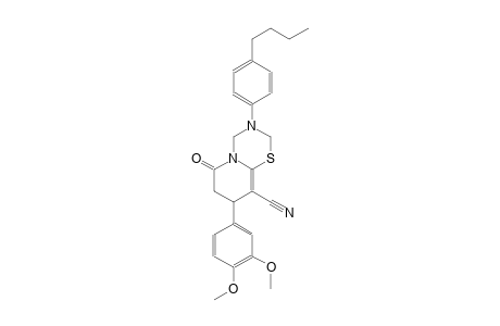 2H,6H-pyrido[2,1-b][1,3,5]thiadiazine-9-carbonitrile, 3-(4-butylphenyl)-8-(3,4-dimethoxyphenyl)-3,4,7,8-tetrahydro-6-oxo-