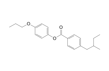 Benzoic acid, 4-(2-methylbutyl)-, 4-propoxyphenyl ester