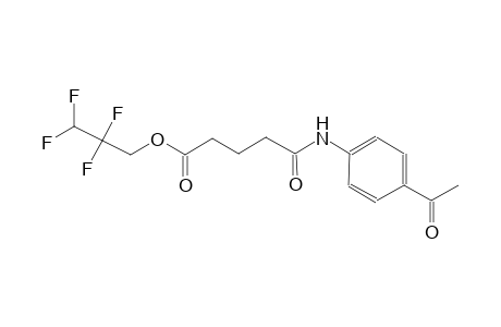 2,2,3,3-tetrafluoropropyl 5-(4-acetylanilino)-5-oxopentanoate