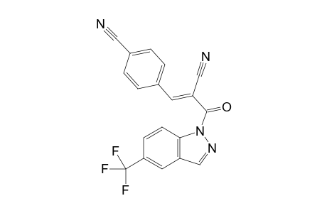 4-[(E)-2-cyano-3-oxo-3-[5-(trifluoromethyl)indazol-1-yl]prop-1-enyl]benzonitrile