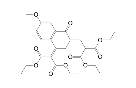 2-[[4-(1,3-diethoxy-1,3-dioxopropan-2-ylidene)-7-methoxy-1-oxo-2,3-dihydronaphthalen-2-yl]methyl]propanedioic acid diethyl ester