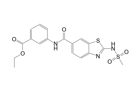 benzoic acid, 3-[[[2-[(methylsulfonyl)amino]-6-benzothiazolyl]carbonyl]amino]-, ethyl ester