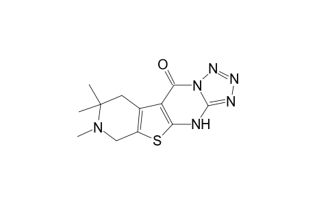 5H-9-Thia-1,2,3,3a,7,10-hexaazacyclopenta[b]fluoren-4-one, 6,6,7-trimethyl-6,7,8,10-tetrahydro-