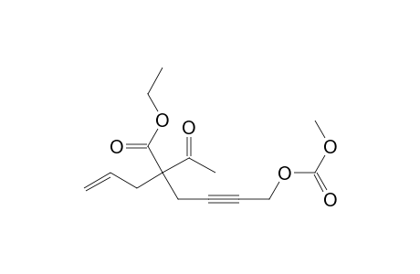 4-Acetyl-4-(ethoxycarbonyl)-8-(methoxycarbonyloxy)oct-1-en-6-yne