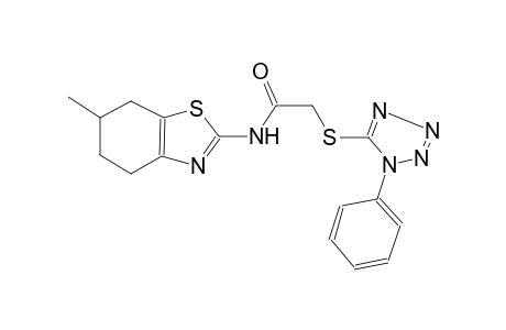 N-(6-methyl-4,5,6,7-tetrahydro-1,3-benzothiazol-2-yl)-2-[(1-phenyl-1H-tetraazol-5-yl)sulfanyl]acetamide