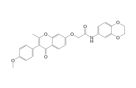 acetamide, N-(2,3-dihydro-1,4-benzodioxin-6-yl)-2-[[3-(4-methoxyphenyl)-2-methyl-4-oxo-4H-1-benzopyran-7-yl]oxy]-