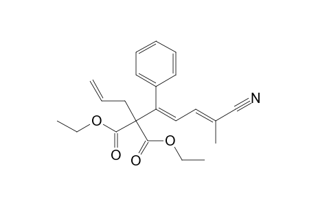 Diethyl 2-allyl-2-[2'-cyano-5'-phenyl-2',5'-pentadienyl]malonate