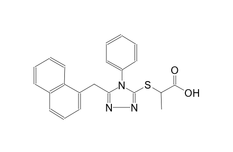 2-{[5-(1-naphthylmethyl)-4-phenyl-4H-1,2,4-triazol-3-yl]sulfanyl}propanoic acid