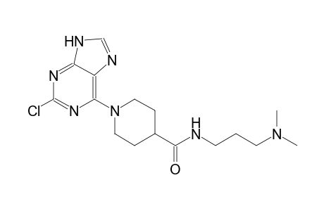 4-piperidinecarboxamide, 1-(2-chloro-9H-purin-6-yl)-N-[3-(dimethylamino)propyl]-