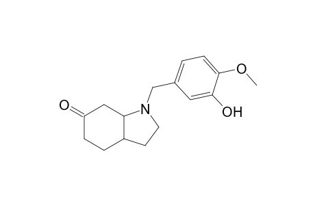 1-(4-Methoxy-3-hydroxybenzyl)octahydroindole-6-one