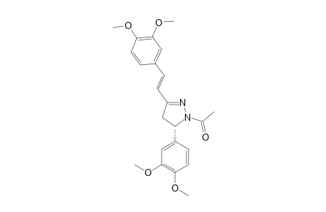 1-ACETYL-5-(3',4'-DIMETHOXYPHENYL)-3-(3',4'-DIMETHOXYSTYRYL)-2-PYRAZOLINE