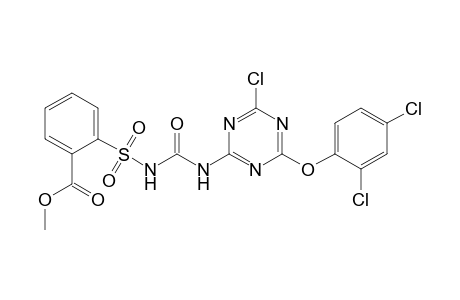 Benzoic acid, 2-[[[[[4-chloro(2,4-dichlorophenoxy)-1,3,5-triazin-2-yl]amino]carbonyl]amino]sulfonyl]-, methyl ester