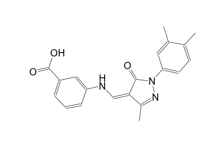 benzoic acid, 3-[[(Z)-[1-(3,4-dimethylphenyl)-1,5-dihydro-3-methyl-5-oxo-4H-pyrazol-4-ylidene]methyl]amino]-