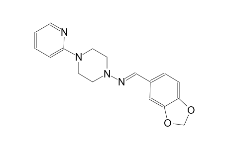 N-[(E)-1,3-benzodioxol-5-ylmethylidene]-4-(2-pyridinyl)-1-piperazinamine