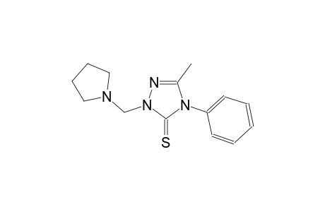 5-methyl-4-phenyl-2-(1-pyrrolidinylmethyl)-2,4-dihydro-3H-1,2,4-triazole-3-thione