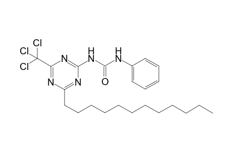 2-(N-phenylcarbamido)-4-dodecyl-6-(trichloromethyl)-1,3,5-triazine