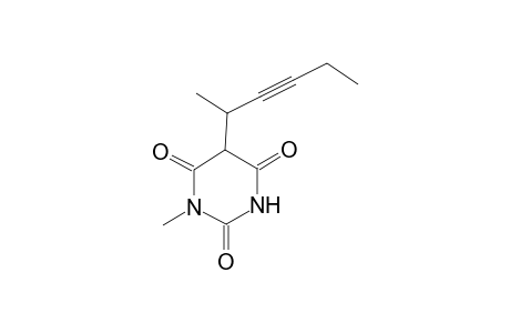 1-Methyl-5-(1'-methylpent-2'-ynyl)barbituric Acid