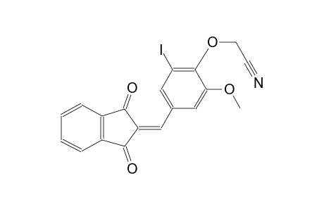 {4-[(1,3-dioxo-1,3-dihydro-2H-inden-2-ylidene)methyl]-2-iodo-6-methoxyphenoxy}acetonitrile
