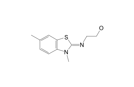 2-(2-Hydroxyethylimino)-3,6-dimethylbenzothiazoline