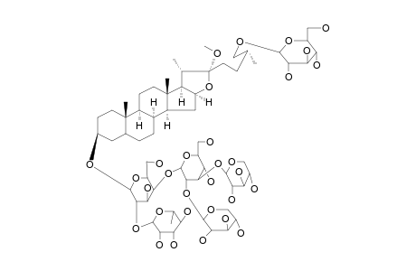 3-O-{BETA-XYLOPYRANOSYL(1->2)-[BETA-XYLOPYR.(1->3)]-BETA-GLUCOPYR.(1->4)-[ALPHA-RHAMNOPYR.(1->2)]-BETA-GALACTOPYR.}-26-O-BETA-GLUCOPYR.-22-METH.-FUROSTAN-DIOL