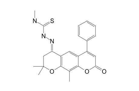 8,8,10-TRIMETHYL-4-PHENYL-7,8-DIHYDROPYRANO-[3,2-G]-CHROMENE-2,6-DIONE-6-(N-METHYLTHIOSEMICARBAZONE)