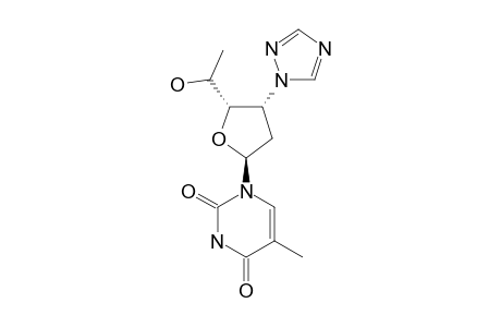 1-[3-(1,2,4-TRIAZOL-1-YL)-2,3,6-TRIDEOXY-ALPHA-L-ARABINO-HEXOFURANOSYL)-THYMIDINE