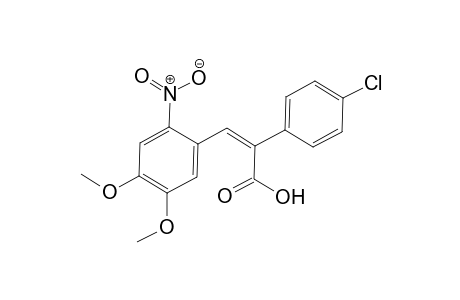 (2Z)-2-(4-Chlorophenyl)-3-(4,5-dimethoxy-2-nitrophenyl)prop-2-enoic Acid