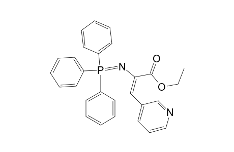 Ethyl .beta.-(3-pyridyl)-.alpha.-(triphenylphosphoranilidenamino)acrylate