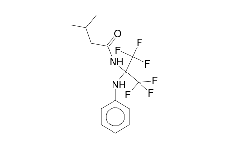N-[1-Anilino-2,2,2-trifluoro-1-(trifluoromethyl)ethyl]-3-methylbutanamide