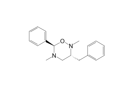 (3R,6R)-2,5-dimethyl-6-phenyl-3-(phenylmethyl)-1,2,5-oxadiazinane