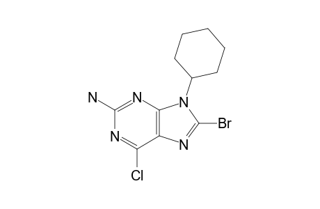2-AMINO-8-BROMO-6-CHLORO-9-(CYCLOHEXYL)-9H-PURINE