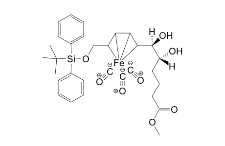 [.eta(4)., 7E, 9Z]-Tricarbonyl-{Methyl 5,6-dihydroxy-11-[(1',1'-dimethylethyl)diphenylsilyloxy]-deca-7,9-diene-1-carboxylate}iron