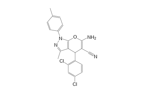 6-amino-4-(2,4-dichlorophenyl)-3-methyl-1-(4-methylphenyl)-1,4-dihydropyrano[2,3-c]pyrazole-5-carbonitrile
