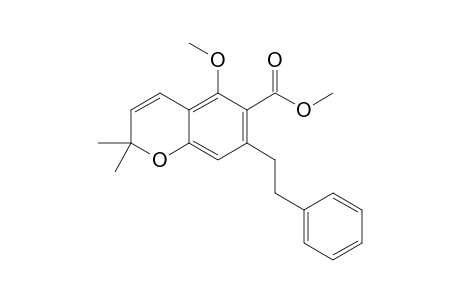 2,2-DIMETHYL-5-METHOXY-6-CARBOMETHOXY-7-(2-PHENYLETHYL)-CHROMENE