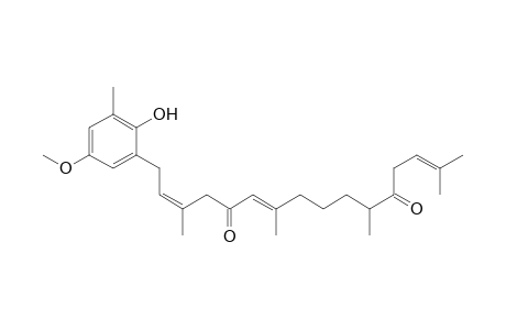 2,6,14-Hexadecatriene-5,12-dione, 1-(2-hydroxy-5-methoxy-3-methylphenyl)-3,7,11,15-tetramethyl-, (Z,E)-