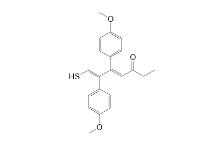 1-Mercapto-2,3-bis(4-methoxyphenyl)hepta-1,3-dien-5-one