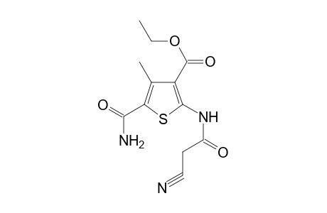 5-carbamoyl-2-[(2-cyano-1-oxoethyl)amino]-4-methyl-3-thiophenecarboxylic acid ethyl ester