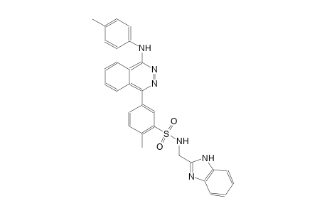 N-(1H-benzimidazol-2-ylmethyl)-2-methyl-5-[4-(4-toluidino)-1-phthalazinyl]benzenesulfonamide