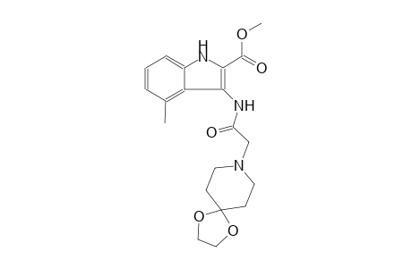 methyl 3-[(1,4-dioxa-8-azaspiro[4.5]dec-8-ylacetyl)amino]-4-methyl-1H-indole-2-carboxylate