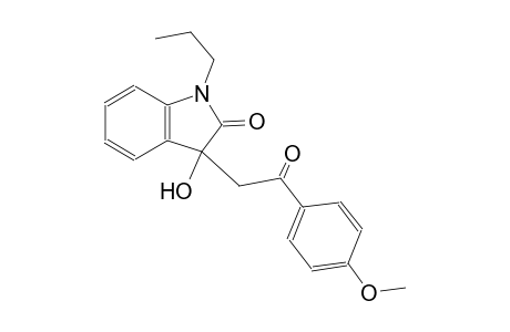 2H-indol-2-one, 1,3-dihydro-3-hydroxy-3-[2-(4-methoxyphenyl)-2-oxoethyl]-1-propyl-