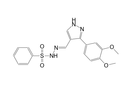 N'-{(E)-[3-(3,4-dimethoxyphenyl)-1H-pyrazol-4-yl]methylidene}benzenesulfonohydrazide