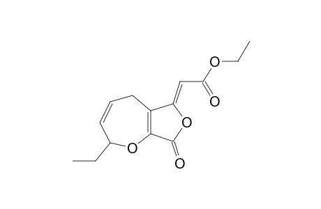 (2Z)-2-(2-ethyl-8-keto-2,5-dihydrofuro[4,3-b]oxepin-6-ylidene)acetic acid ethyl ester