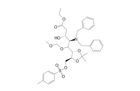 Ethyl (3R,4R,6S,7S)-4-(Dibenzylamino)-3-hydroxy-6,7-(isopropylidenedioxy)-5-(methoxymethoxy)-8-[(p-toluenesulfonyl)oxy]octanoate
