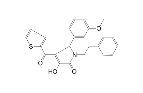 3-Hydroxy-5-(3-methoxyphenyl)-1-phenethyl-4-(2-thenoyl)-3-pyrrolin-2-one